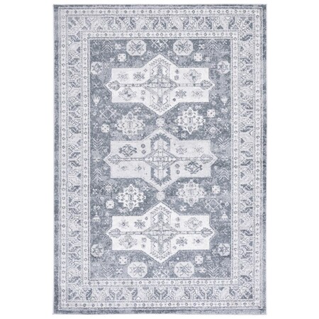 Safavieh 8 x 10 ft. Toscana Rectangle Power Loomed Rug Grey & Dark Grey TOS660F-8